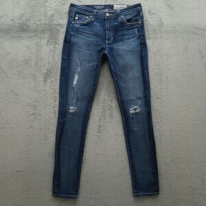 Adriano Goldschmied AG Women's 26R Low-Rise Legging Ankle 28" Inseam Distressed